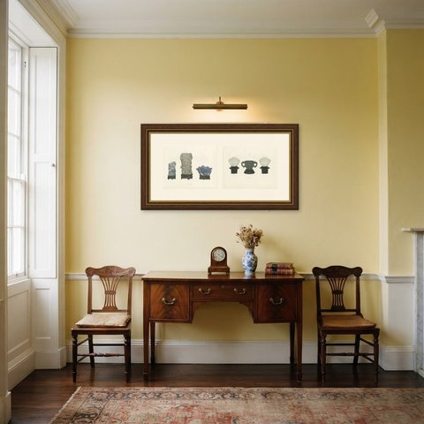 Chinese Hard Stone Groups in Jade and Agate, Two Color Plates, 1911, shown framed in a room