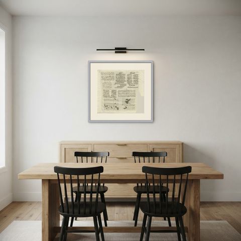 Original Antique Print of Arabic, Persian and Ancient Inscriptions, 1780, shown framed in a room