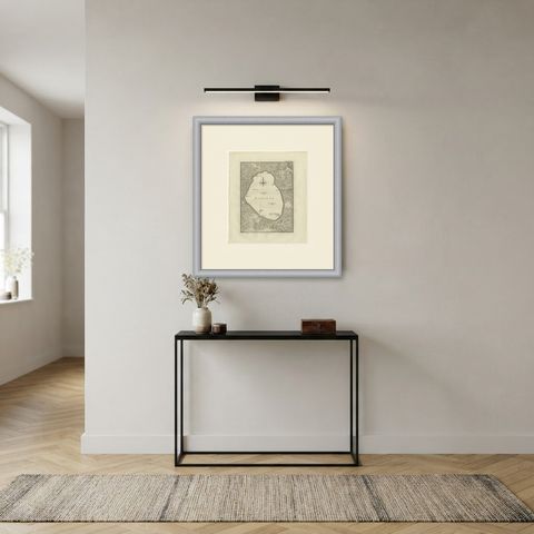 Antique Plan of the City of Shiraz in Persia, Niebuhr, 1780, shown framed in a room