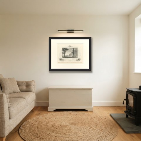 Amherst College, Massachusetts, with Governor Winthrop Vignette, circa 1850, shown framed in a room