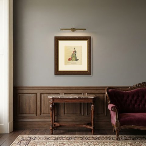 Sophia, Duchess of Brunswick and Lunenburg in Court Dress of 1700, 1757, shown framed in a room