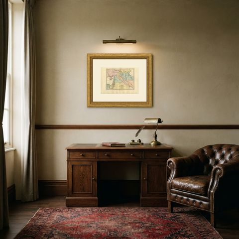 Antique Scripture Map of Mesopotamia and the Adjacent Countries, 1823, shown framed in a room