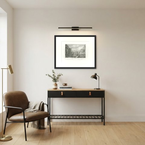 Castel Sant'Angelo and the Tiber, Rome, Antique View by Metzeroth, circa 1850, shown framed in a room