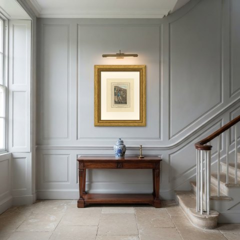 Baskets, Whitfield's Tabernacle, Cries of London, 1804, shown framed in a room