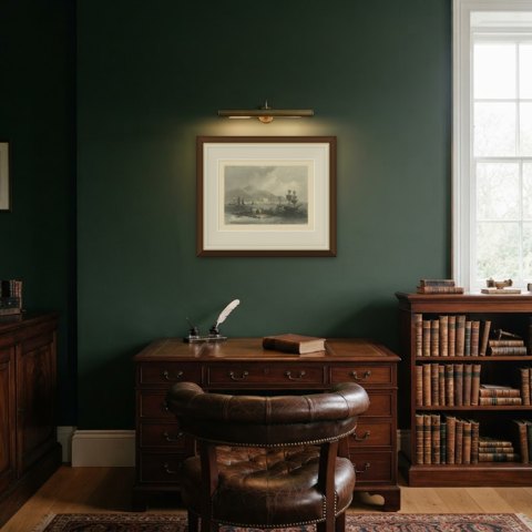 Montreal, Canadian Scenery, after W. H. Bartlett, Antique Engraving, circa 1842, shown framed in a room