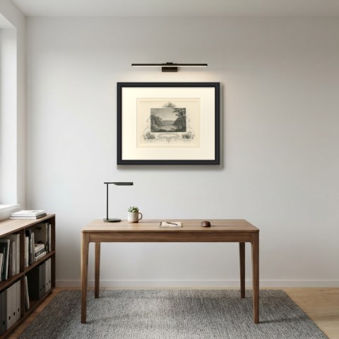 Harpers Ferry, Junction of the Shenandoah and Potomac, Pocahontas, circa 1850, shown framed in a room