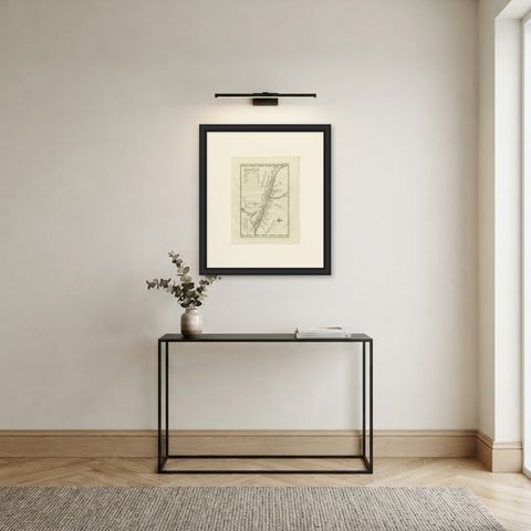Antique Map of the Shatt al Arab and Basra, Niebuhr, 1780, shown framed in a room