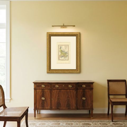 Antique Scripture Map of the Tribe of Gad, Hand-Colored, Wyld, 1823, shown framed in a room