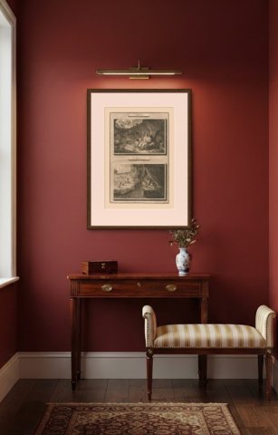 Daniel in the Lions' Den and the Vision of the Four Beasts, Mortier circa 1700, shown framed in a room