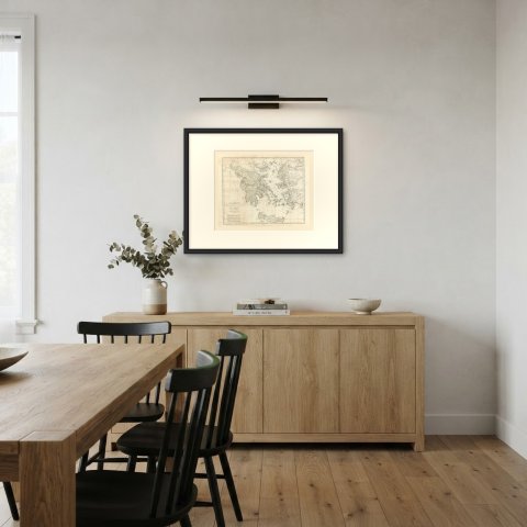 Ancient Greece and the Aegean with Crete, d'Anville for Rollin, 1818, shown framed in a room