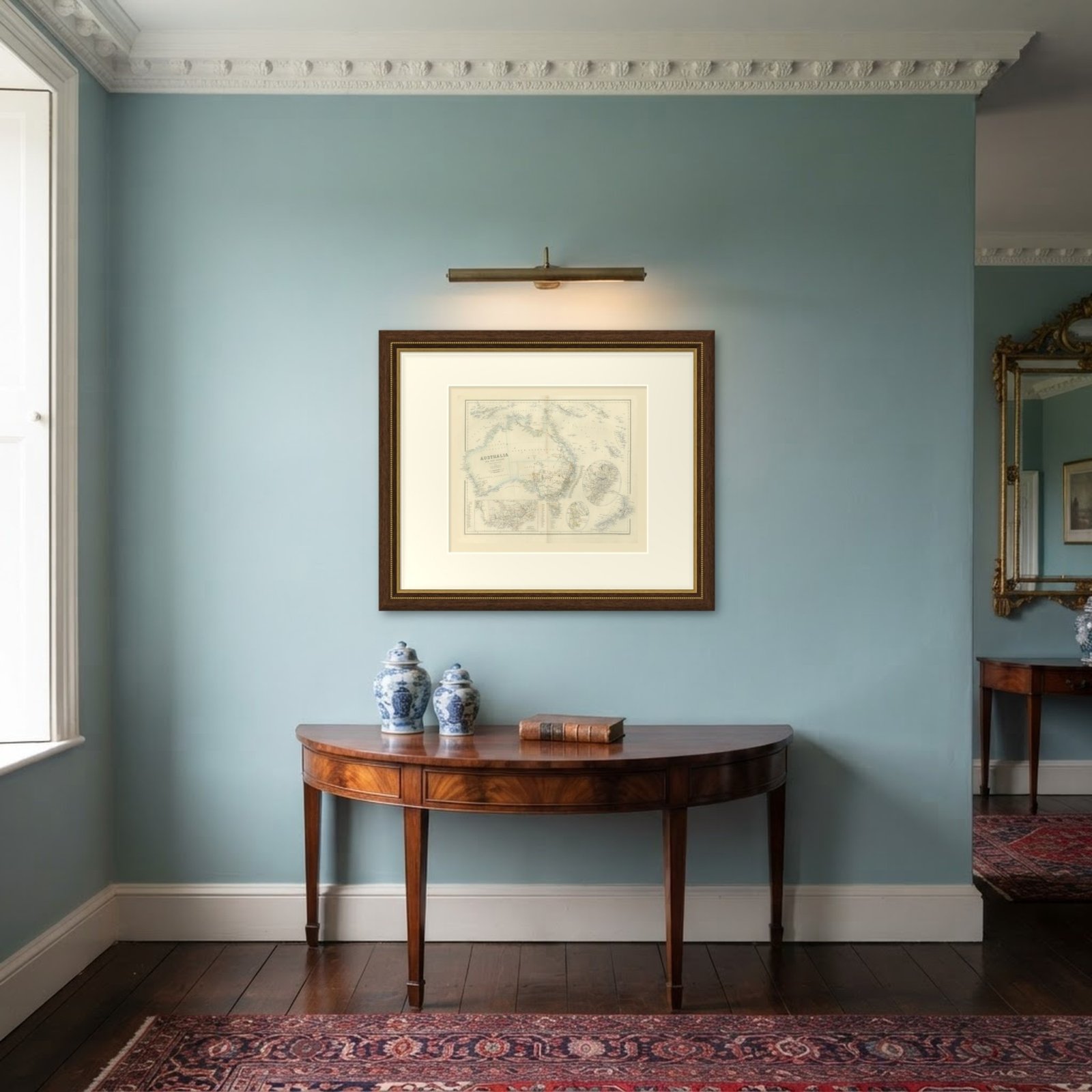 Antique Map of Australia and New Zealand with Mount Alexander Inset, circa 1860, in the room