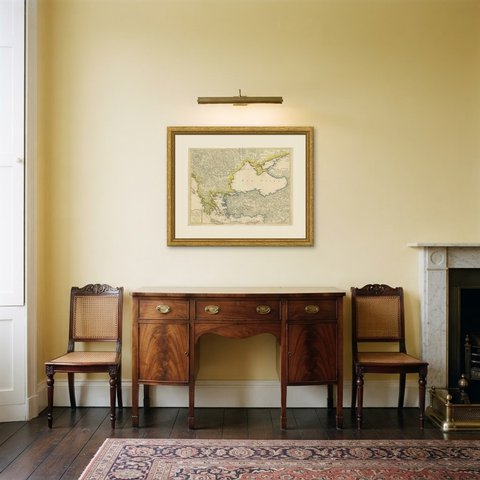European Turkey, Moldavia and the Black Sea, Antique Map, Paris, 1807, shown framed in a room