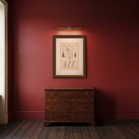Antique Map of the West Coast of South America with Costume Figures, circa 1860, shown framed in a room