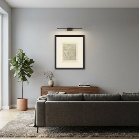 Antique Plan of the City of Mosul on the Tigris, 1780, shown framed in a room