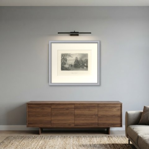 Warwick Castle on the Avon, Antique Steel Engraving after P. Skelton, circa 1876, shown framed in a room