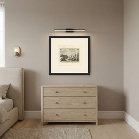 Mount Sinai Monastery from the Second Viewpoint, Antique Print, 1776, shown framed in a room