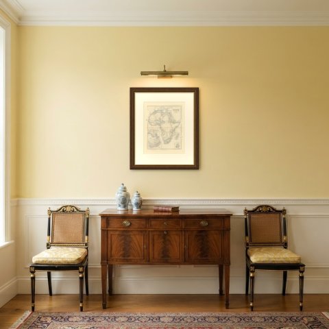 Antique Map of Africa with Cape Colony and Mauritius Insets, circa 1860, shown framed in a room