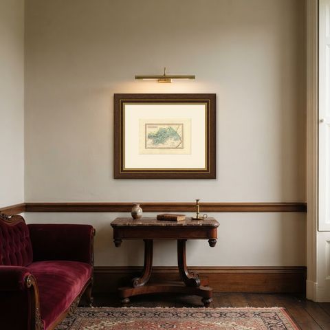 Tribe of Benjamin with Jericho and Bethel, Antique Wyld Map, 1823, shown framed in a room