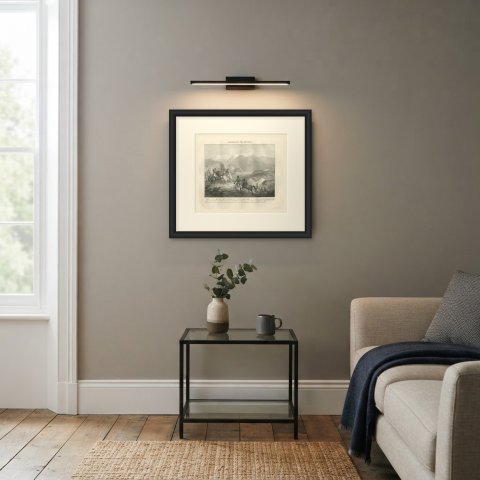 Battle of Rivoli, Bonaparte Among the Mountains, Antique Madou Lithograph, 1827, shown framed in a room