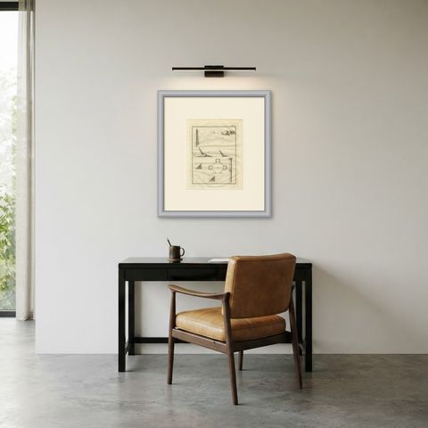 Measured Drawings of an Obelisk, Pyramids and Column, Niebuhr, 1776, shown framed in a room