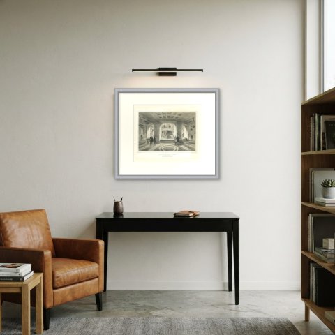 Tomb of Napoleon, Les Invalides, Paris, Antique Lithograph, circa 1861, shown framed in a room