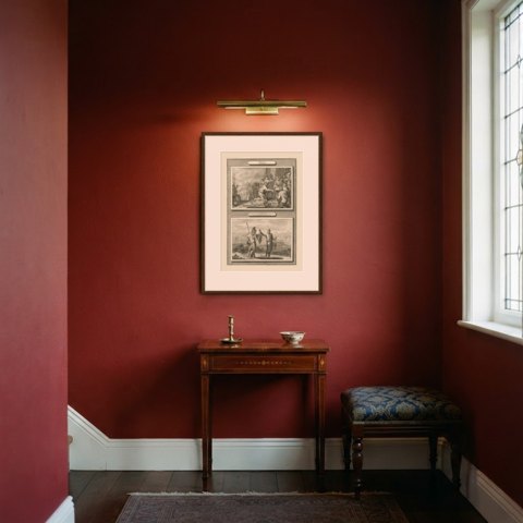 The Fall of Solomon and Ahijah's Prophecy to Jeroboam, Mortier, circa 1700, shown framed in a room