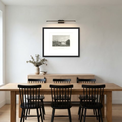 Coimbra in Portugal, Antique River View with the University Hill, circa 1850, shown framed in a room