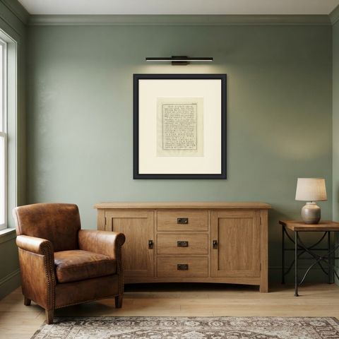 A Sassanian Pahlavi Inscription Copied in Persia, Antique Print, 1780, shown framed in a room