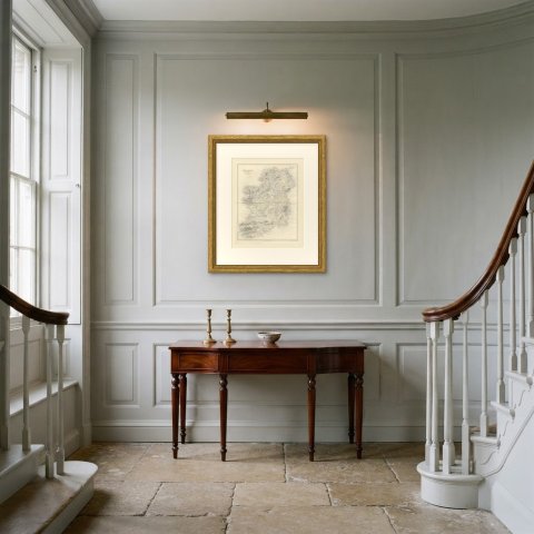 Antique Map of Ireland According to the Government Survey, circa 1860, shown framed in a room