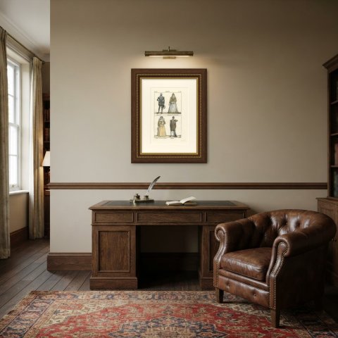 Henry IV of France, Margaret of France and Queen Marie de Medici, 1842, shown framed in a room