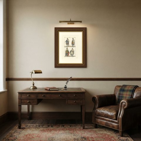 Knights of the Holy Sepulchre, Teutonic Order and Templars, Lithograph, 1842, shown framed in a room