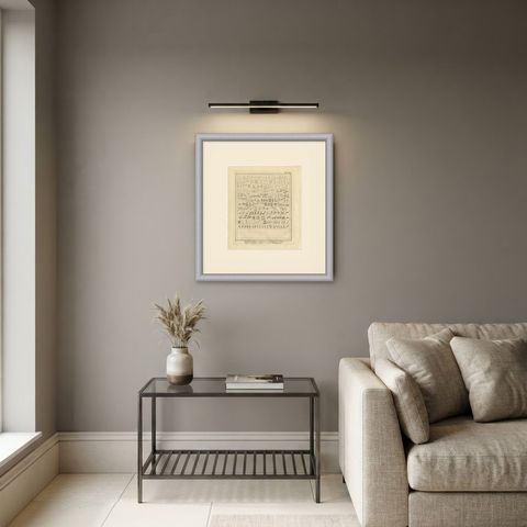 Symbols and Figures of Hieroglyphic Writing, Antique Print, 1776, shown framed in a room