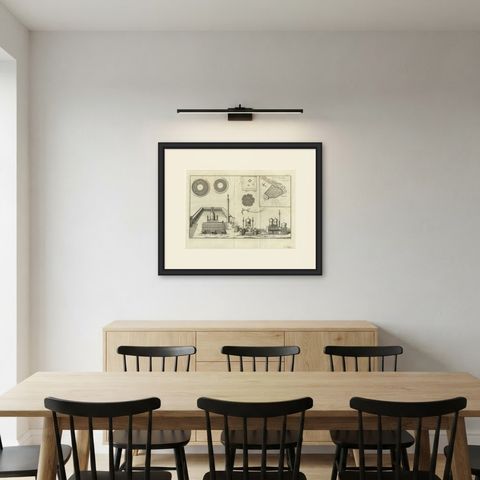 Shrine Buildings, Medallions and Plan of Mesched Ali, Niebuhr Print, 1780, shown framed in a room