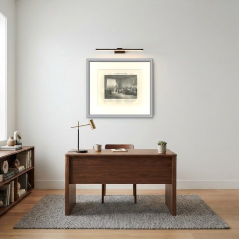 Treaty of Peace with the United States, 1800, Antique Madou Lithograph, 1827, shown framed in a room