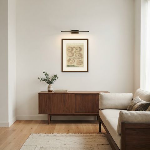Insect Pit Traps in Sand, Antique Bertuch Print, circa 1805, shown framed in a room