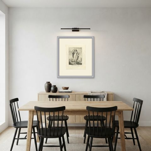 An Arab Woman of the Tehama, Antique Niebuhr Costume Print, 1776, shown framed in a room