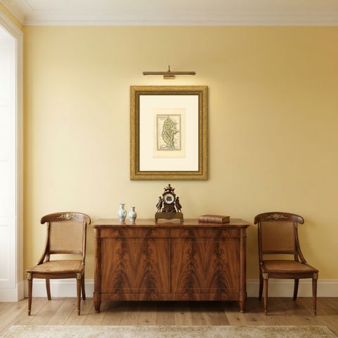 Hand-Colored Antique Map of the Tribe of Asher, Wyld, 1823, shown framed in a room