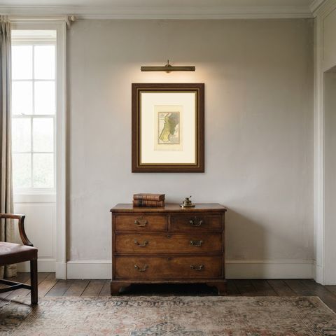 Canaan and the Captivities of Israel and Judah, Antique Map, 1823, shown framed in a room