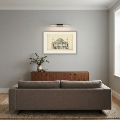 West Elevation of Hagia Sophia in Constantinople, Engraving, 1776, shown framed in a room