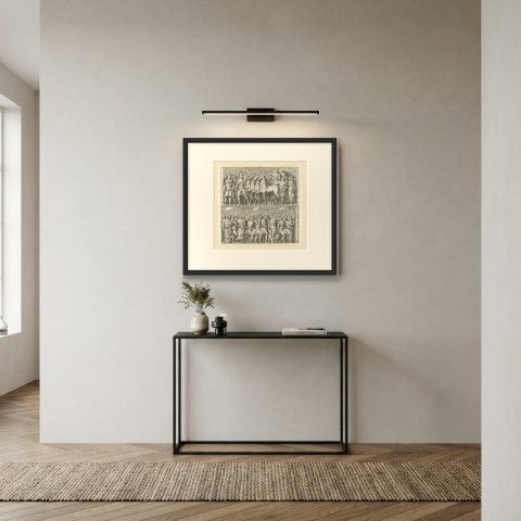 Arch of Titus Reliefs, Triumphal Chariot and Seven Branched Candlestick, 1722, shown framed in a room