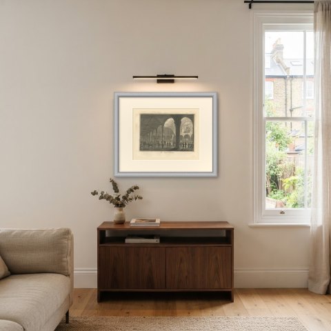 The Courtyard of the Royal Exchange with Merchants, London, 1804, shown framed in a room