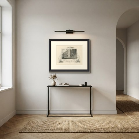 Walnut Street Theater, Philadelphia, Penn Addressing the Colonists, circa 1850, shown framed in a room