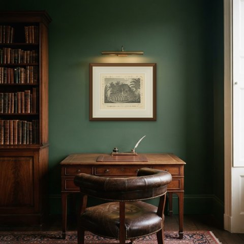 Offering Before Captain Cook, Hawaii, after Webber, Engraving, circa 1790, shown framed in a room
