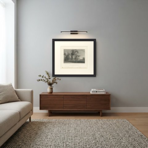 Topkapi Palace Fourth Court, Istanbul after W.H. Bartlett, Engraving, circa 1838, shown framed in a room