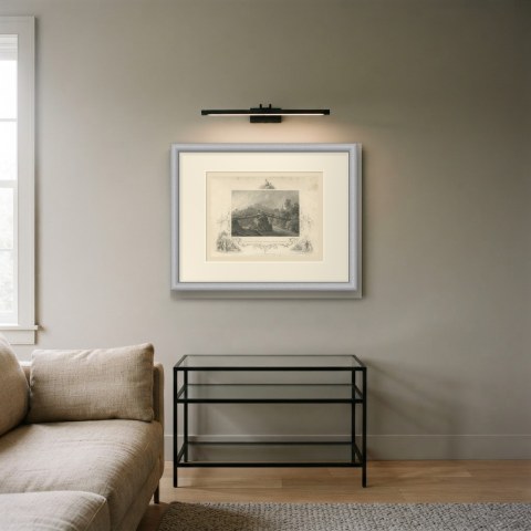 Head Waters of the Juniata, Pennsylvania, Penn's Treaty Vignette, circa 1850, shown framed in a room