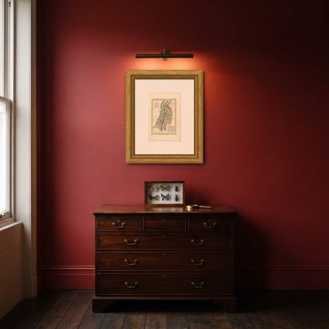 Antique Map of the Kingdoms of Israel and Judah, Hand-Colored, 1823, shown framed in a room