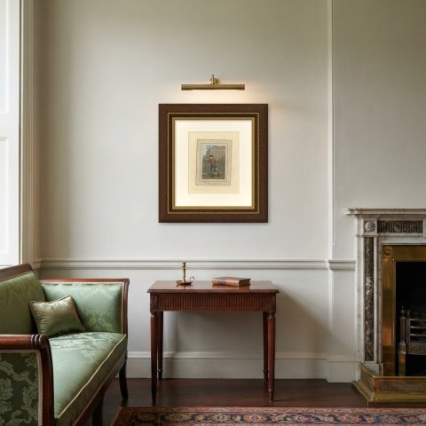 Watercress Seller in Hanover Square, Cries of London, 1804, shown framed in a room