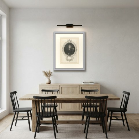 Noah Webster LL.D., Oval Portrait, S. F. B. Morse and J. Rogers, circa 1850, shown framed in a room