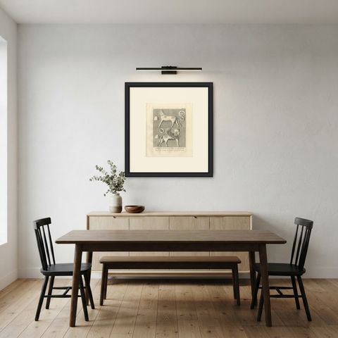 Carved Animals on the Walls of Persepolis, Antique Print, 1780, shown framed in a room