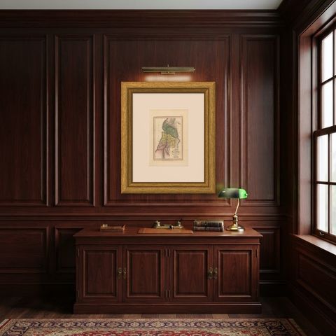 Judea, Samaria and Galilee After the Captivity, Antique Map, 1823, shown framed in a room